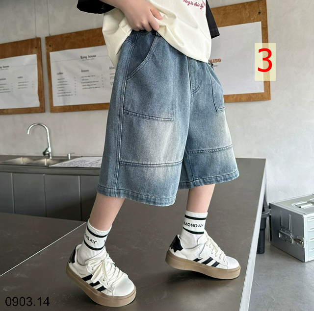 26HA0903.14 - QUẦN SHORT JEAN SIZE ĐẠI BÉ TRAI