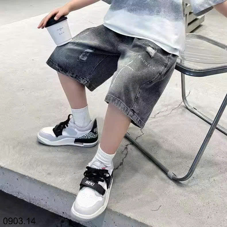 26HA0903.14 - QUẦN SHORT JEAN SIZE ĐẠI BÉ TRAI