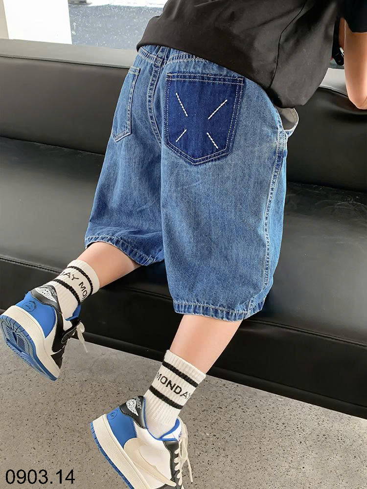 26HA0903.14 - QUẦN SHORT JEAN SIZE ĐẠI BÉ TRAI