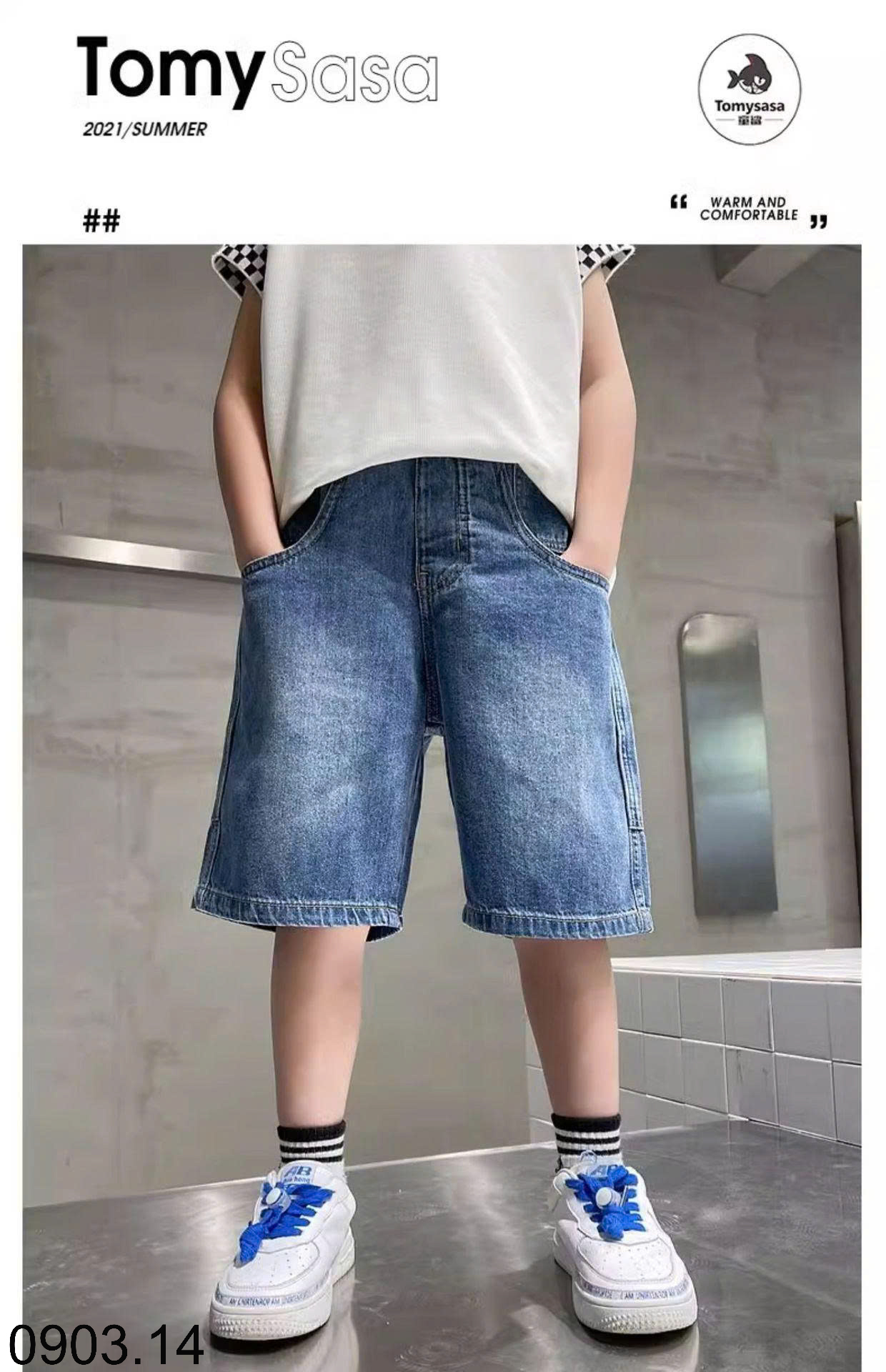 26HA0903.14 - QUẦN SHORT JEAN SIZE ĐẠI BÉ TRAI