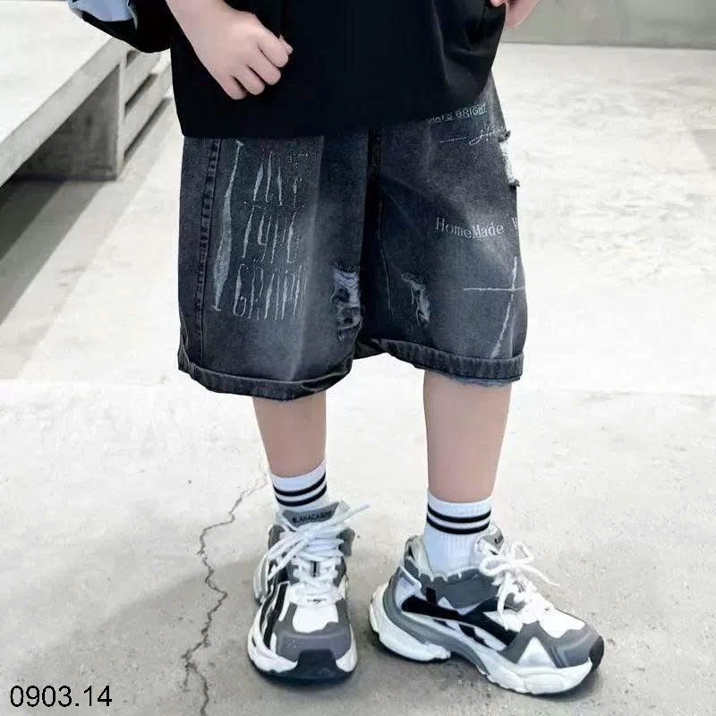 26HA0903.14 - QUẦN SHORT JEAN SIZE ĐẠI BÉ TRAI