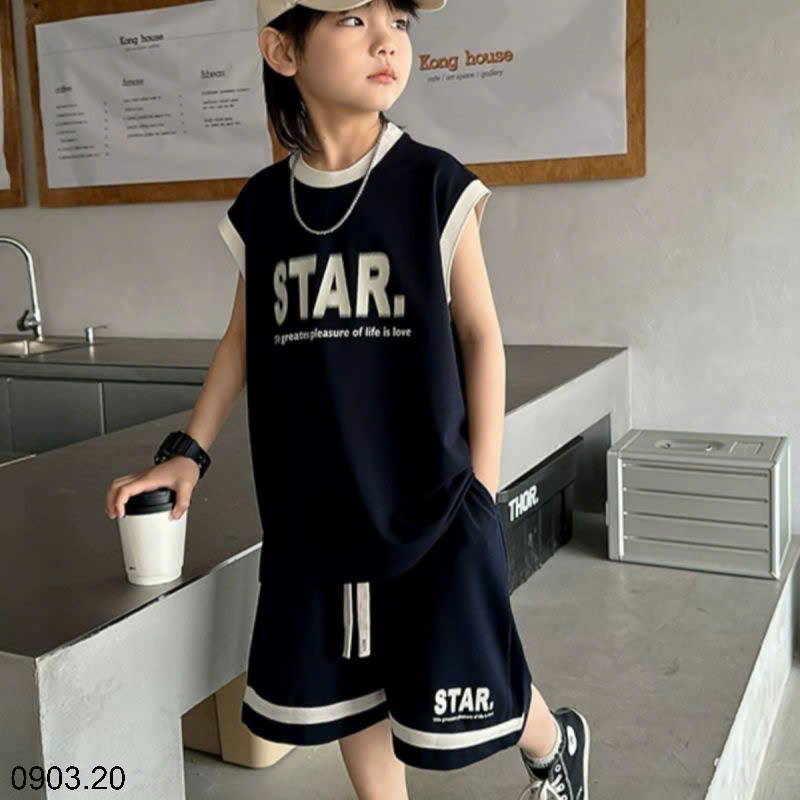26HA0903.20 - BỘ STAR BA LỖ SIZE ĐẠI BÉ TRAI