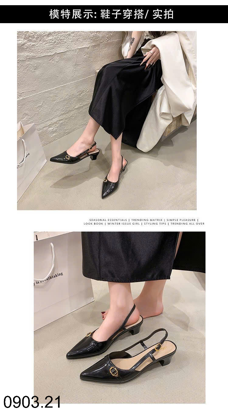 26HA0903.21 - GIÀY SANDAL MỞ GÓT CHỐNG NƯỚC