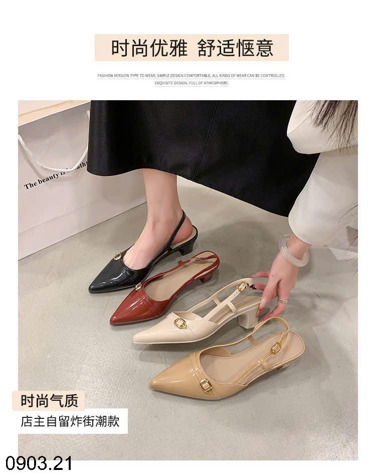 26HA0903.21 - GIÀY SANDAL MỞ GÓT CHỐNG NƯỚC