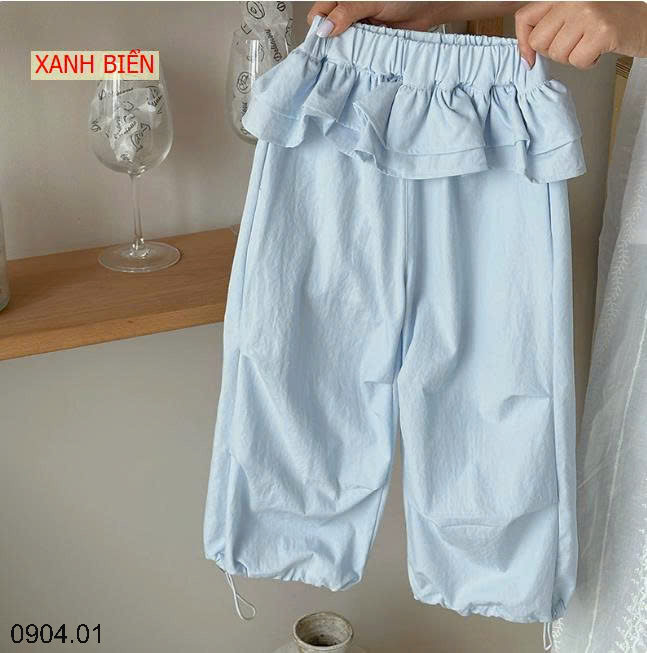 26HA0904.01 - QUẦN DÀI VIỀN BÈO ĐIỆU ĐÀ BÉ GÁI
