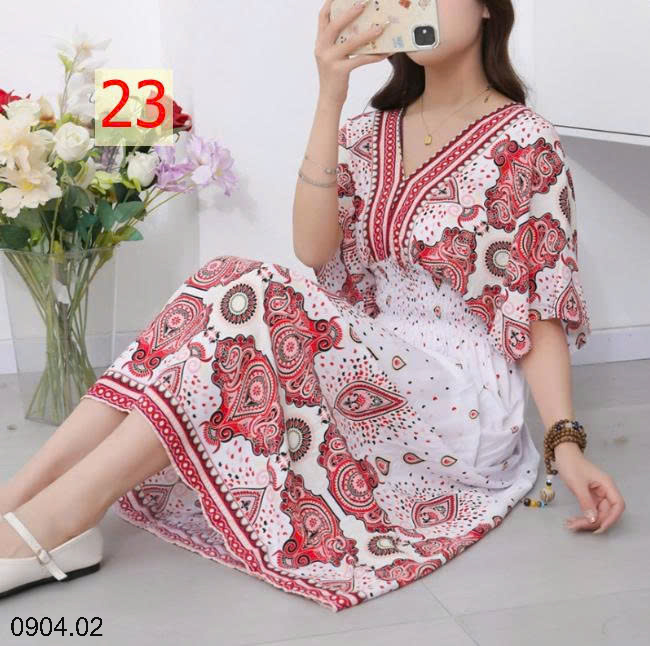 26HA0904.02 - VÁY MAXI THỔ CẨM