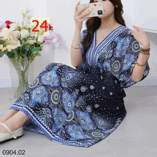 26HA0904.02 - VÁY MAXI THỔ CẨM
