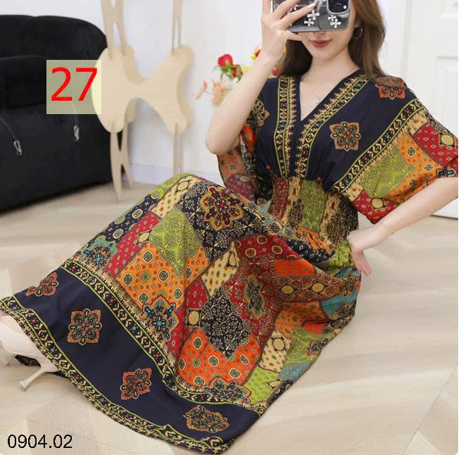 26HA0904.02 - VÁY MAXI THỔ CẨM