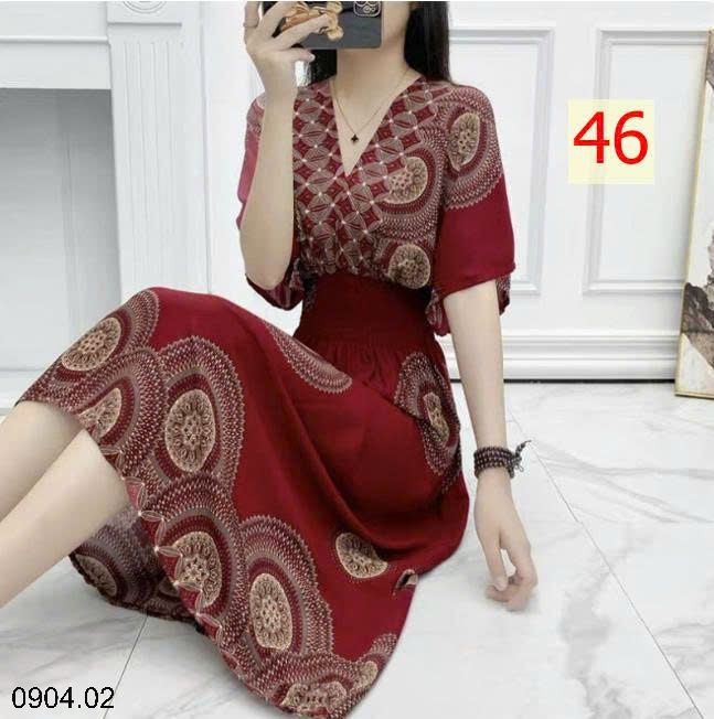 26HA0904.02 - VÁY MAXI THỔ CẨM
