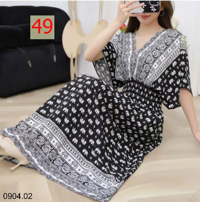 26HA0904.02 - VÁY MAXI THỔ CẨM