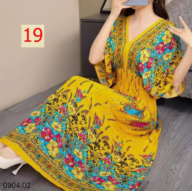 26HA0904.02 - VÁY MAXI THỔ CẨM