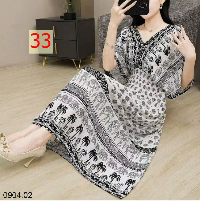 26HA0904.02 - VÁY MAXI THỔ CẨM