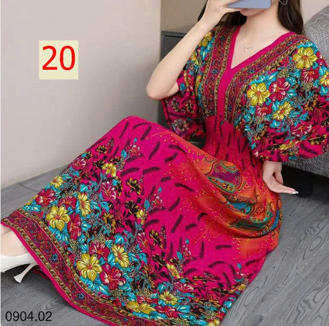 26HA0904.02 - VÁY MAXI THỔ CẨM