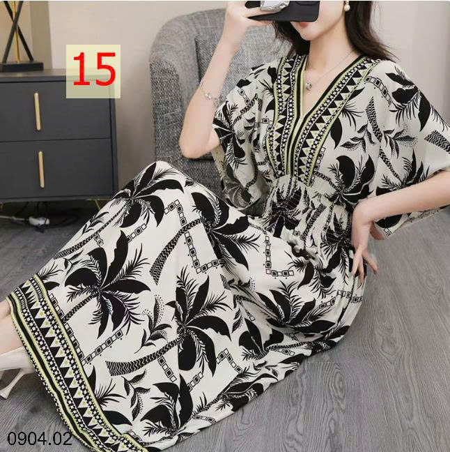 26HA0904.02 - VÁY MAXI THỔ CẨM