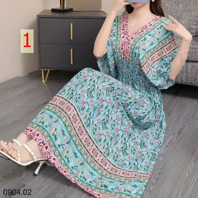 26HA0904.02 - VÁY MAXI THỔ CẨM