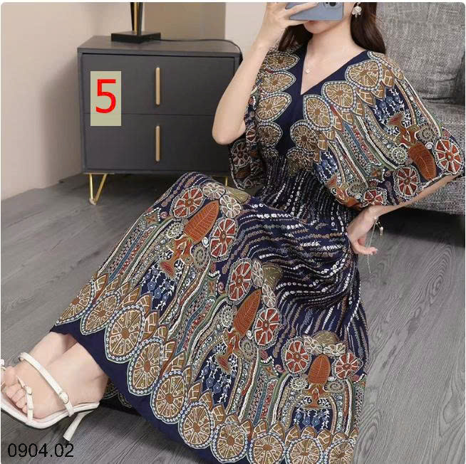 26HA0904.02 - VÁY MAXI THỔ CẨM