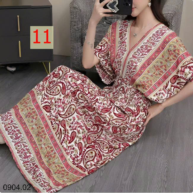 26HA0904.02 - VÁY MAXI THỔ CẨM