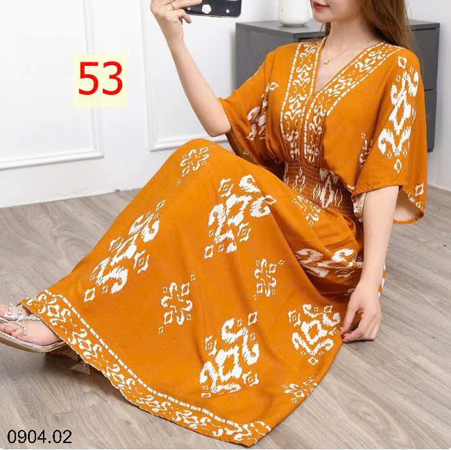 26HA0904.02 - VÁY MAXI THỔ CẨM