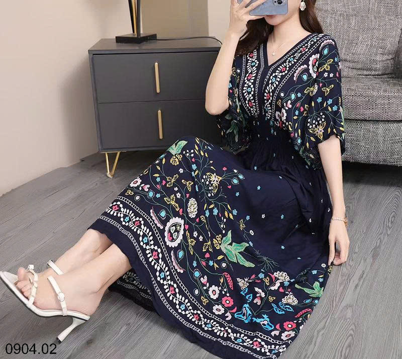 26HA0904.02 - VÁY MAXI THỔ CẨM