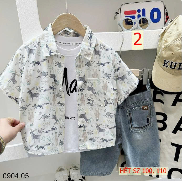 26HA0904.05 - ÁO SƠ MI HOẠ TIẾT CHO BT KACADY