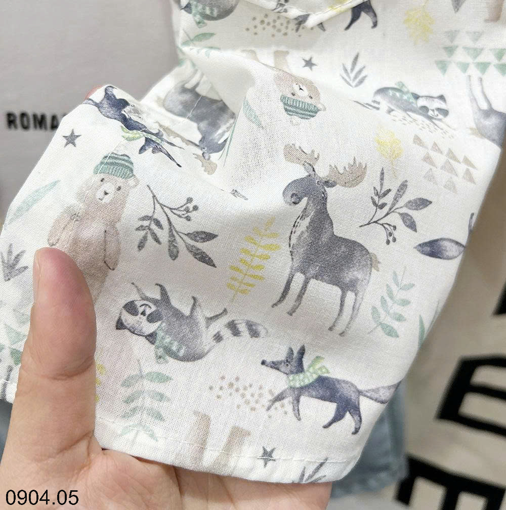 26HA0904.05 - ÁO SƠ MI HOẠ TIẾT CHO BT KACADY