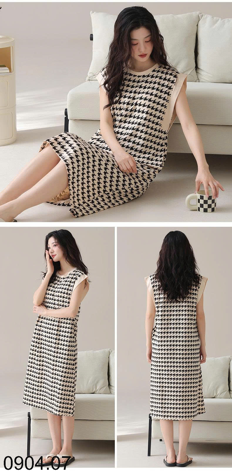 26HA0904.07 - VÁY NGỦ SÁT NÁCH KÈM BRA