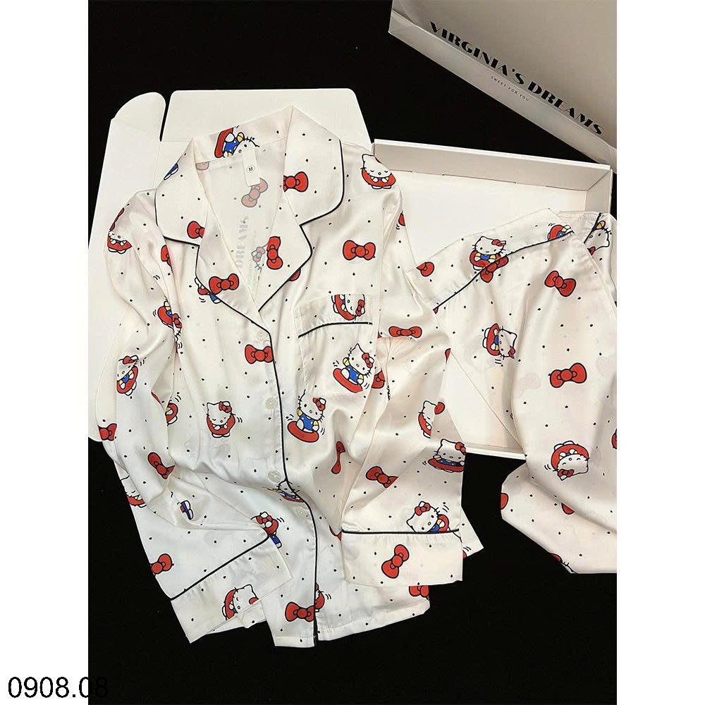 26HA0908.08 - BỘ LỤA PIZAMA THU ĐÔNG