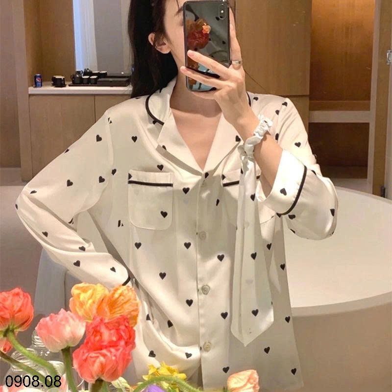 26HA0908.08 - BỘ LỤA PIZAMA THU ĐÔNG