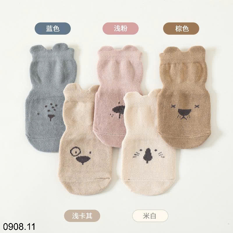 26HA0908.11 - SET 10 ĐÔI TẤT CHỐNG TRƠN TRƯỢT CHO BÉ