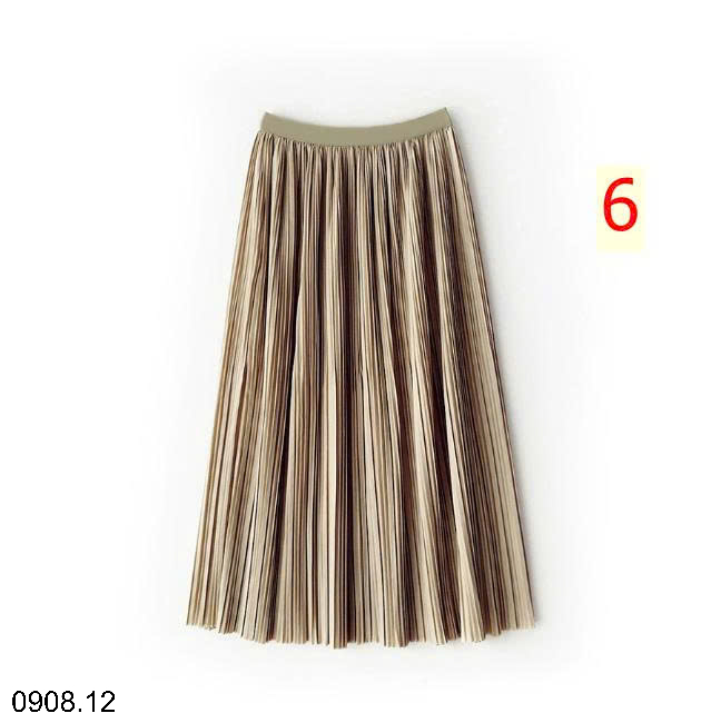 26HA0908.12 - CHÂN VÁY MIDI XẾP LY ANNA