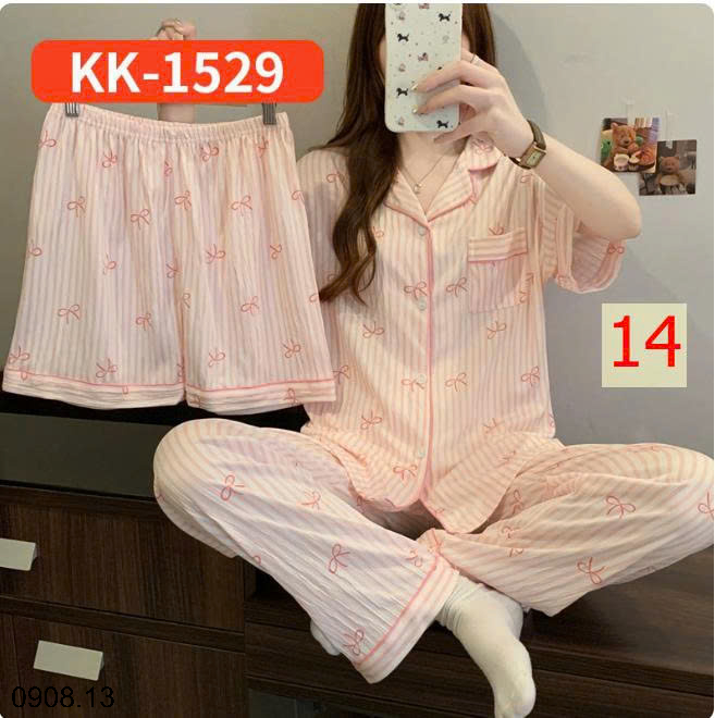 26HA0908.13 - SET BỘ MẶC NHÀ 3 CHI TIẾT CHO NỮ