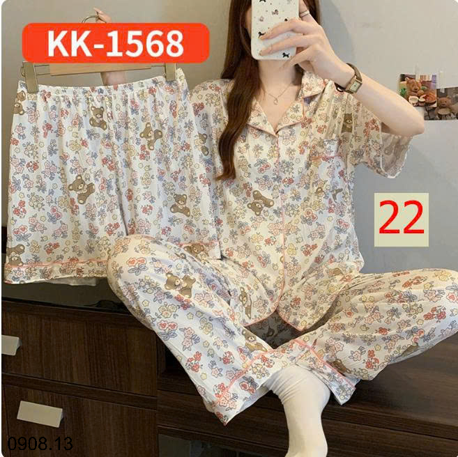 26HA0908.13 - SET BỘ MẶC NHÀ 3 CHI TIẾT CHO NỮ