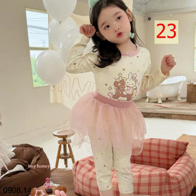 26HA0908.14 - BỘ HEY HONEY MẶC NHÀ CHO BÉ