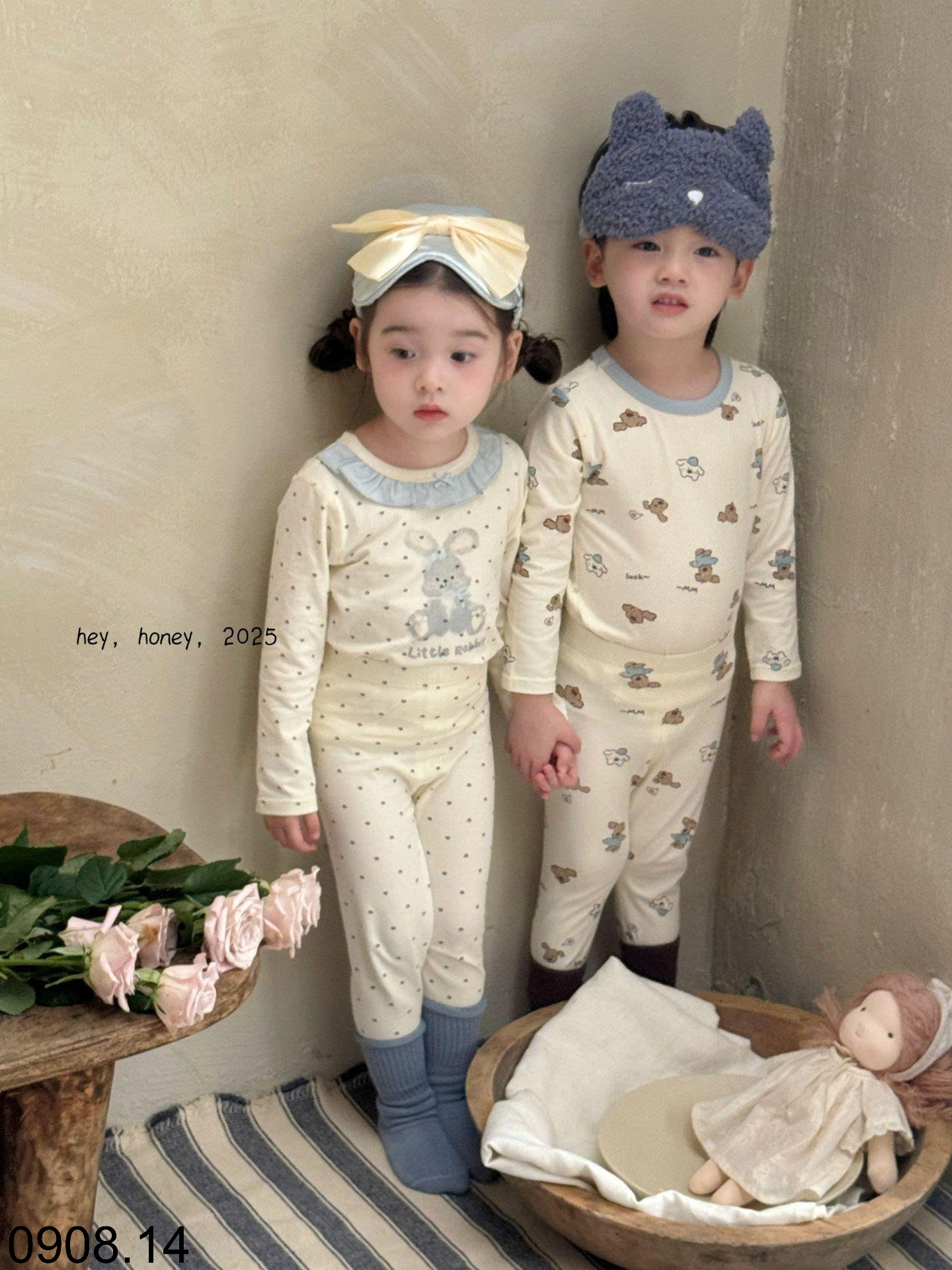 26HA0908.14 - BỘ HEY HONEY MẶC NHÀ CHO BÉ