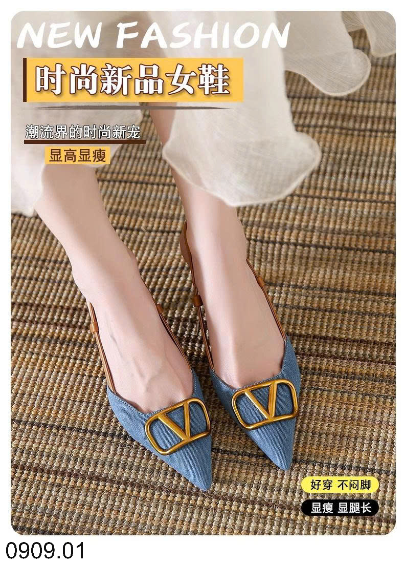 26HA0909.01 - GUỐC SỤC SANDAL CAO GÓT DEMIN CHO NỮ