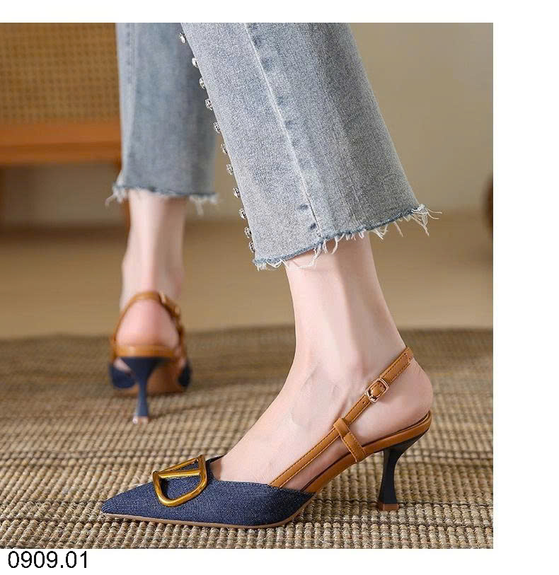 26HA0909.01 - GUỐC SỤC SANDAL CAO GÓT DEMIN CHO NỮ