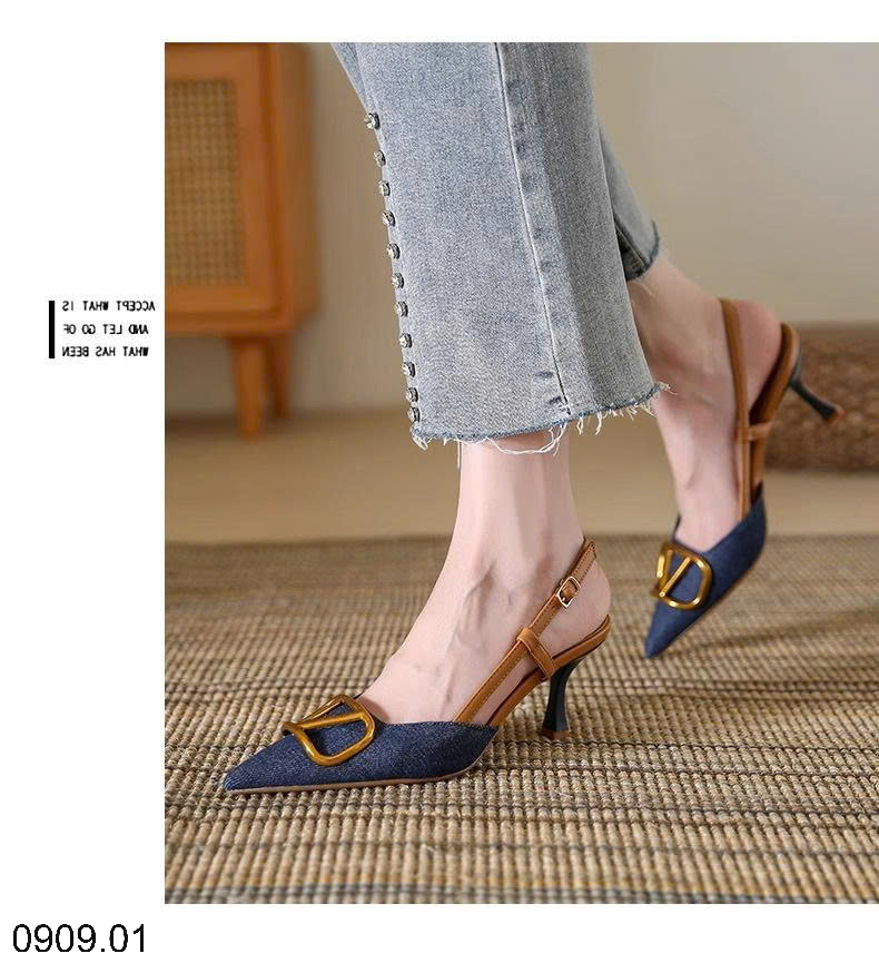 26HA0909.01 - GUỐC SỤC SANDAL CAO GÓT DEMIN CHO NỮ