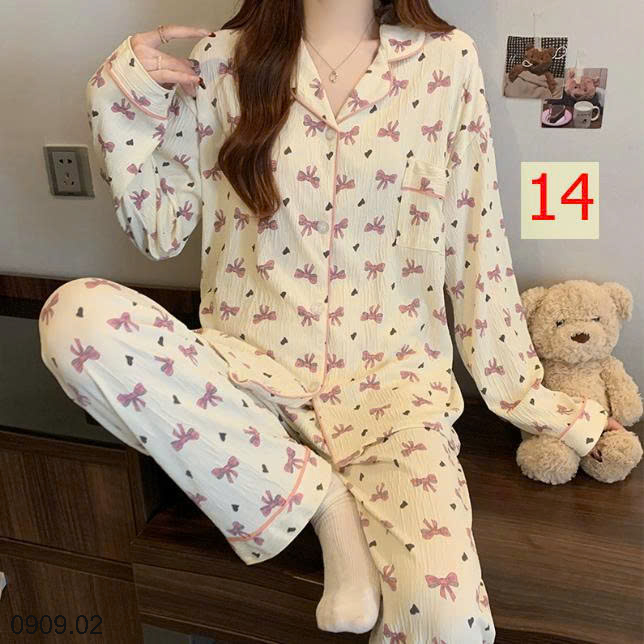 26HA0909.02 - PIZAMA DÀI TAY NỮ MẶC NHÀ