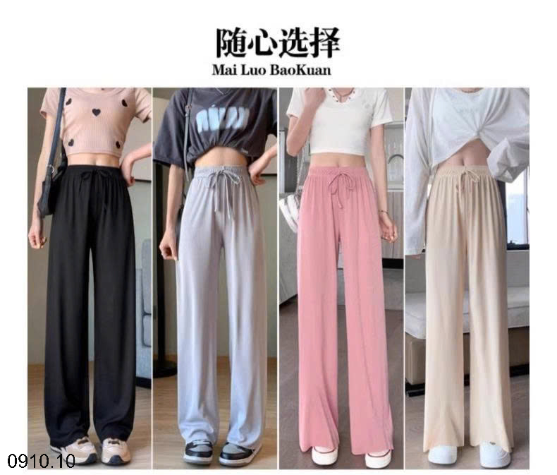 26HA0910.10 - QUẦN ỐNG RỘNG LỤA BĂNG CHO NỮ