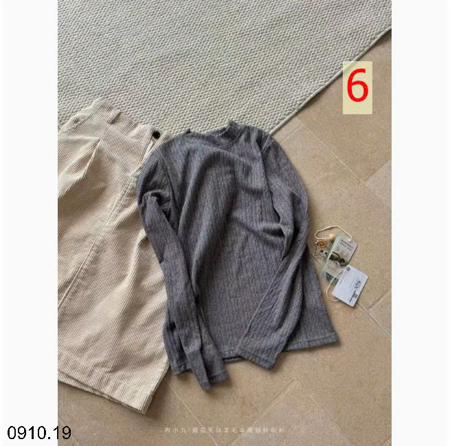 26HA0910.19 - ÁO LEN CỔ 3 PHÂN HÃNG BU XIAOJIU