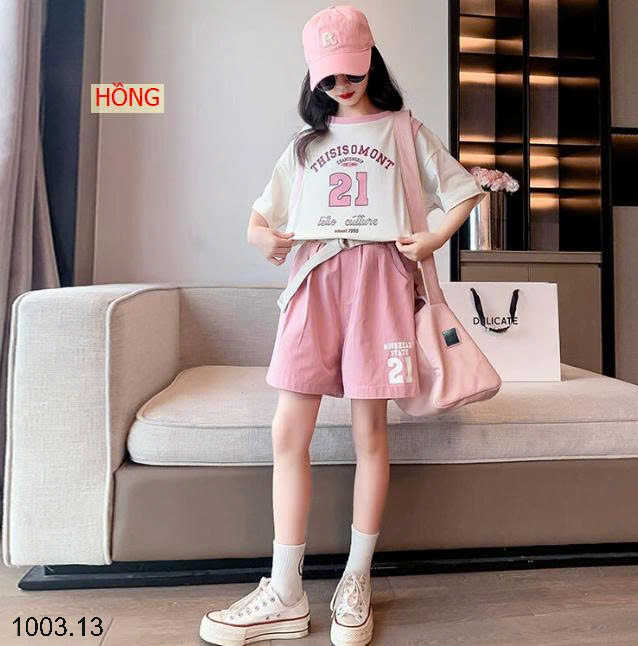 26HA1003.13 - SET BỘ KÈM THẮT LƯNG BÉ GÁI SIZE ĐẠI