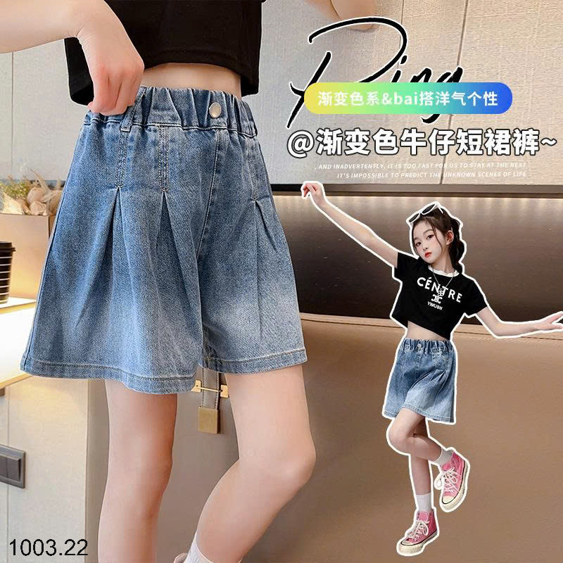 26HA1003.22 - QUẦN SHORT JEAN BÉ GÁI