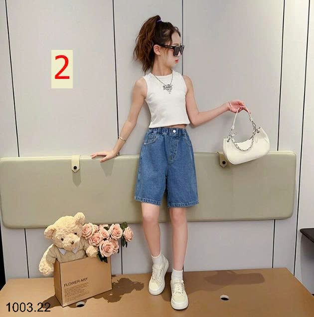 26HA1003.22 - QUẦN SHORT JEAN BÉ GÁI