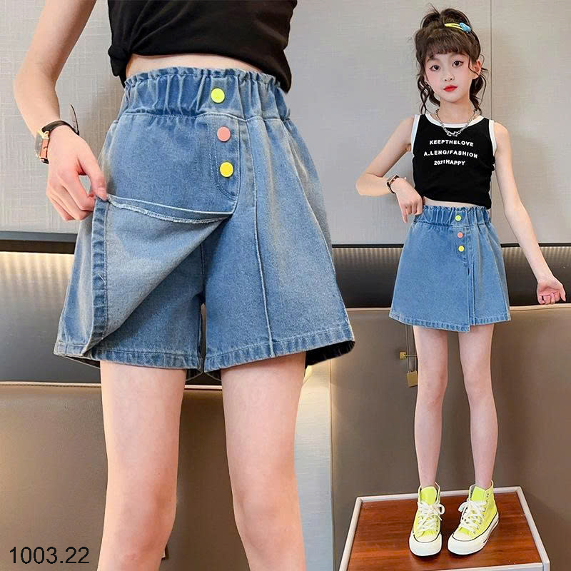 26HA1003.22 - QUẦN SHORT JEAN BÉ GÁI