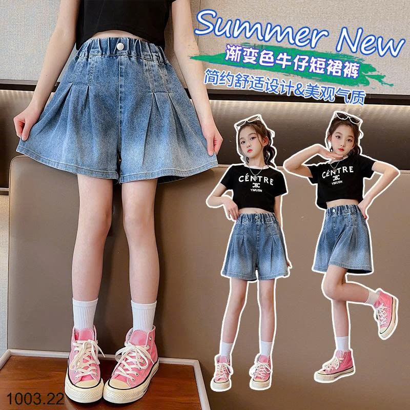 26HA1003.22 - QUẦN SHORT JEAN BÉ GÁI