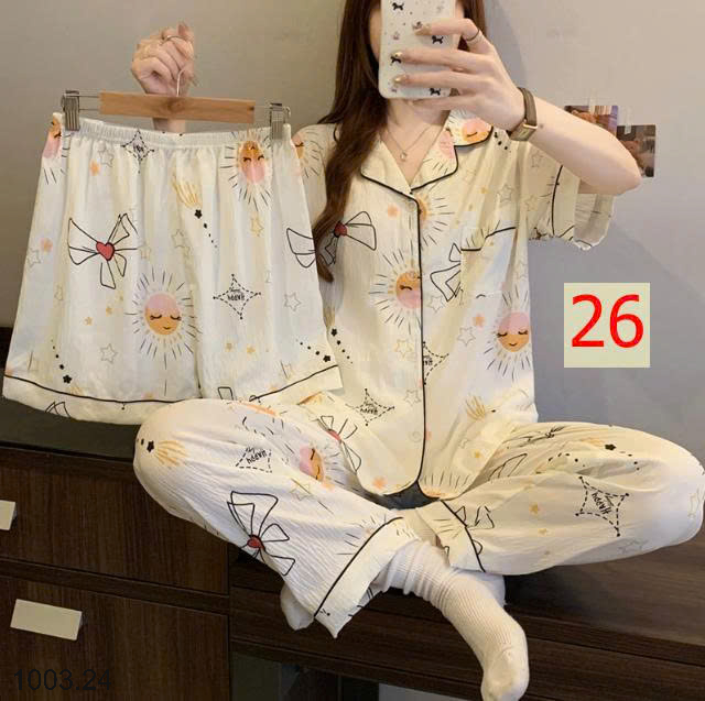 26HA1003.24 - SET ĐỒ BỘ 3 CHI TIẾT CHO NỮ