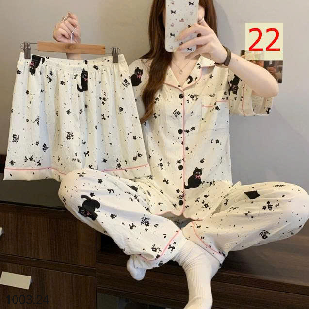 26HA1003.24 - SET ĐỒ BỘ 3 CHI TIẾT CHO NỮ
