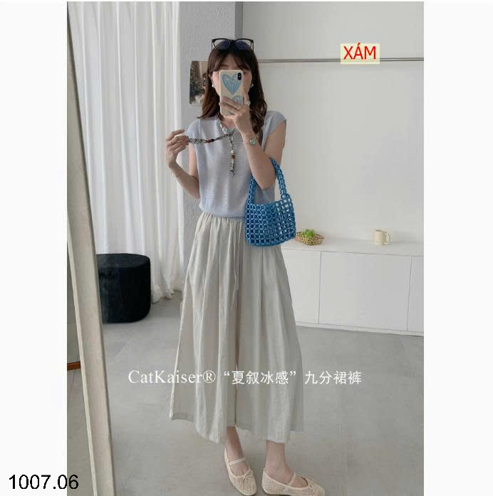 26HA1007.06 - QUẦN ỐNG RỘNG DÁNG VÁY CATKAISER