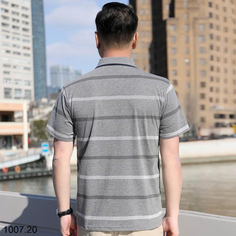 26HA1007.20 - ÁO POLO KẺ TRUNG NIÊN CHO BỐ