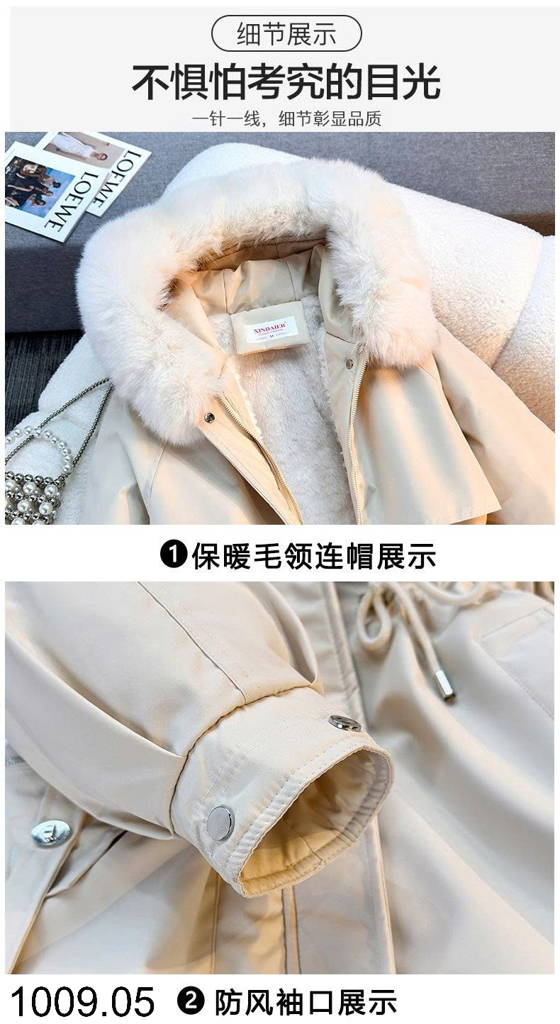 26HA1009.05 - ÁO KHOÁC PARKA LÓT LÔNG CHO NỮ